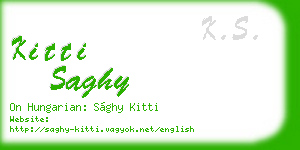 kitti saghy business card